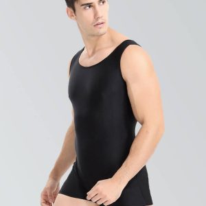 Mens Biketard Spandex Short Tank Unitard - Image 4