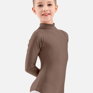 Girls Turtleneck Long Sleeve Dance Leotard