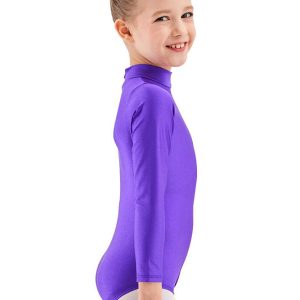 Girls Turtleneck Long Sleeve Dance Leotard - Image 36
