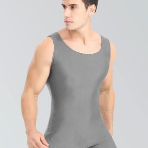 Mens Biketard Spandex Short Tank Unitard - Image 11
