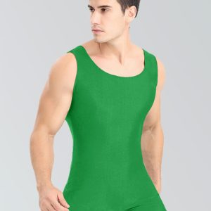 Mens Biketard Spandex Short Tank Unitard - Image 7