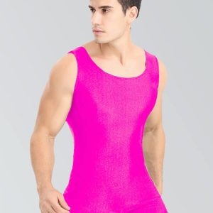 Mens Biketard Spandex Short Tank Unitard - Image 5