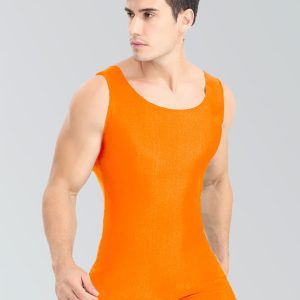 Mens Biketard Spandex Short Tank Unitard - Image 14