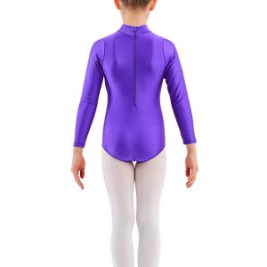 Girls Turtleneck Long Sleeve Dance Leotard - Image 37