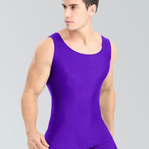 Mens Biketard Spandex Short Tank Unitard - Image 15