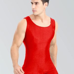 Mens Biketard Spandex Short Tank Unitard - Image 16