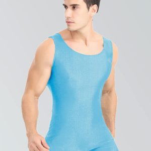 Mens Biketard Spandex Short Tank Unitard - Image 17