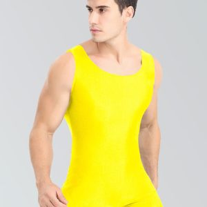 Mens Biketard Spandex Short Tank Unitard - Image 8