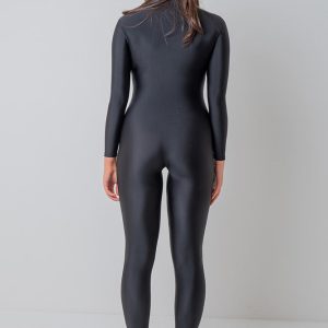 Zip Front Spandex Long Sleeve Turtleneck Unitard - Image 9