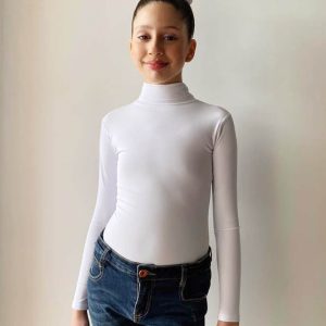 Girls Turtleneck Long Sleeve Dance Leotard - Image 30